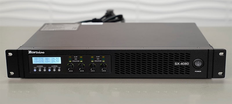 Cục đẩy Class D 4 kênh Techsound SX4080 Cục đẩy Class D 4 kênh Techsound SX4080