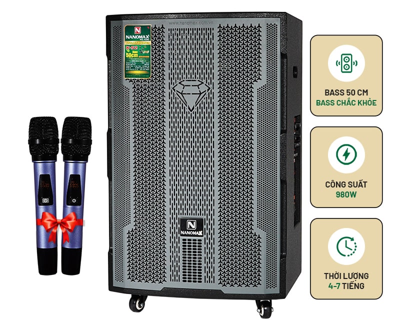 Loa kéo Nanomax K-52 thiết kế hiện đại, chất lượng tuyệt vời Loa kéo Nanomax K-52 thiết kế hiện đại, chất lượng tuyệt vời