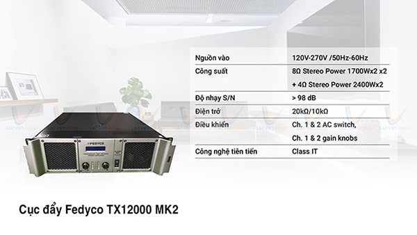 Main đánh sub đơn Fedyco TX1200 MK2: 10.000.000VNĐ